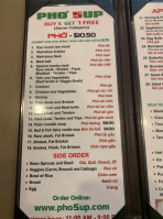Pho 5up Annapolis menu