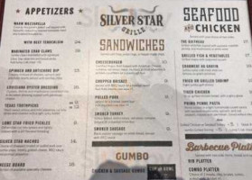Silver Star Grille menu
