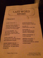 The Last Word menu