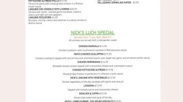 Nick's Italian Restaurant inside