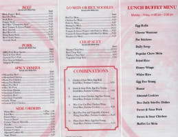 Kam Wong's Chow Mein menu