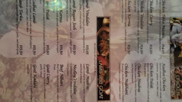 Saffron Indian Cuisine menu