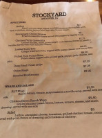 Stockyard And Grill menu