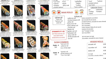 Osaka Japanese Cuisine menu