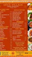Spice Village Indian menu