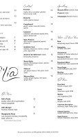 Fi'lia South Beach menu