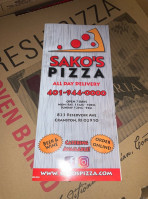 Sakos Pizza menu