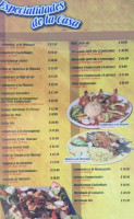 Mariscos 2000 menu