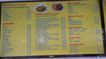 Beaver Taco Shop menu