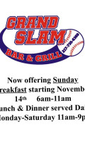 Grand Slam Grill menu
