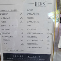 Honor Coffee Roasters menu
