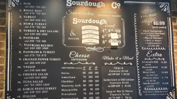 Sourdough Co. menu