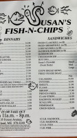 Susan's Fish-N-Chips menu