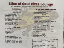 Slice Of Soul menu
