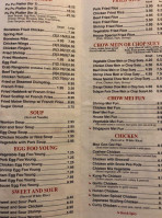 China One menu