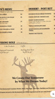 Bama Bucks Steakhouse Exotic Animal Park menu