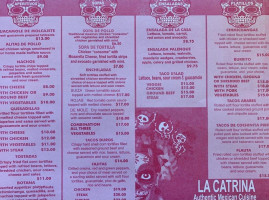La Catrina Authentic Mexican Cuisine menu