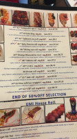 Umi Sushi menu
