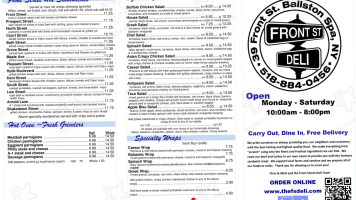 Front Street Delicatessen And Pizzeria menu