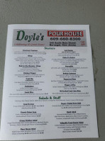 Doyle's Pour House menu