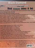 Black Diamond Bakery menu