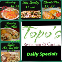 Topo’s Restaurant Bar Banquet Facility food