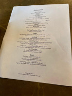 The At Willett menu
