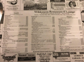 The Wilderness menu