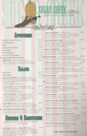 Sugar Creek Grill menu