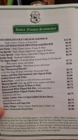 Duke's Steakhouse menu