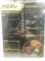 Caribbean Cove Dc menu