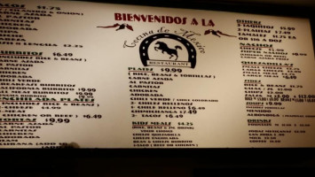 Cocina De Mexico menu