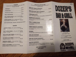 Dozer's menu