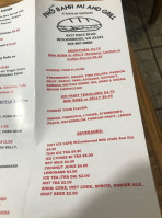 Pho Banh Mi Grill menu