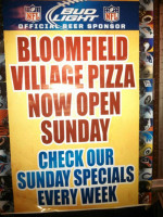 Bloomfield Village Pizza menu