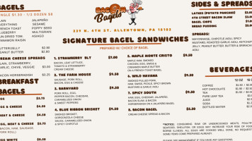 Bacon Bagels 4th Street Tacos menu