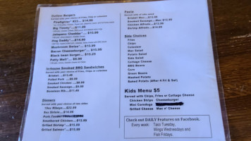 The Wright Place Saloon menu