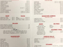 Db's Seafood Company menu