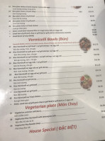 Bamboo Hat Express menu