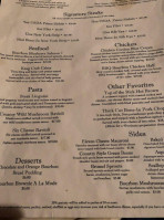 The Rickhouse Lounge menu