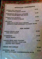 Berliner Kindl German menu