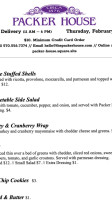 The Packer House menu