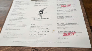 Death Ave. menu
