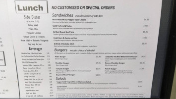 North Shore Cafe menu