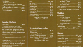 Baldwyn City Café menu