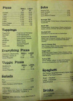 Joe's Pizza menu