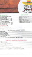 La Villita menu