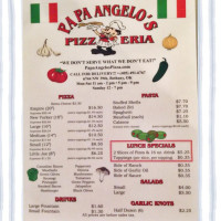 Papa Angelo's Pizzeria menu