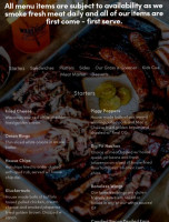 Warehouse Barbecue Co. Brewhouse menu