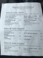 Saturdays Choice Seafood menu